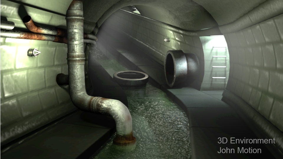 sewer environment render